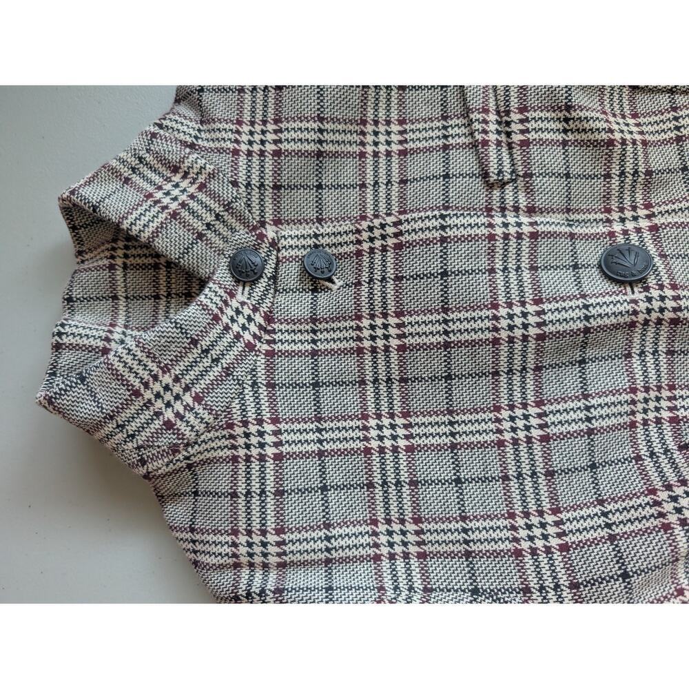 NWT Rag & Bone Slade Plaid Italian Cotton Blazer Size 0 Grey Plaid #4E452 - Picture 6 of 11